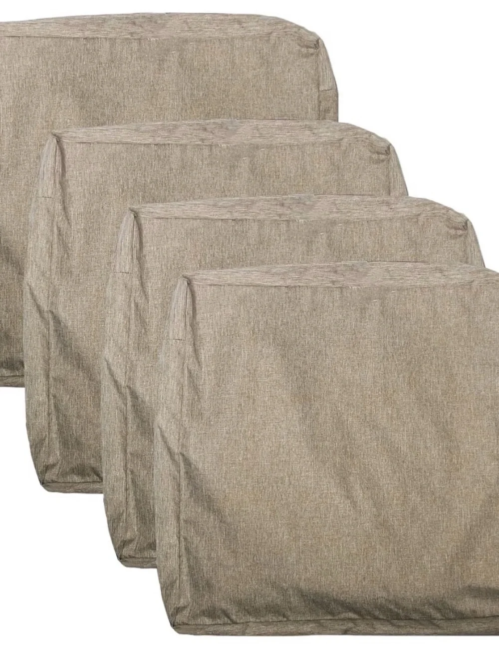 New 4- patio chair cushion covers tan.. (COVERS ONLY)